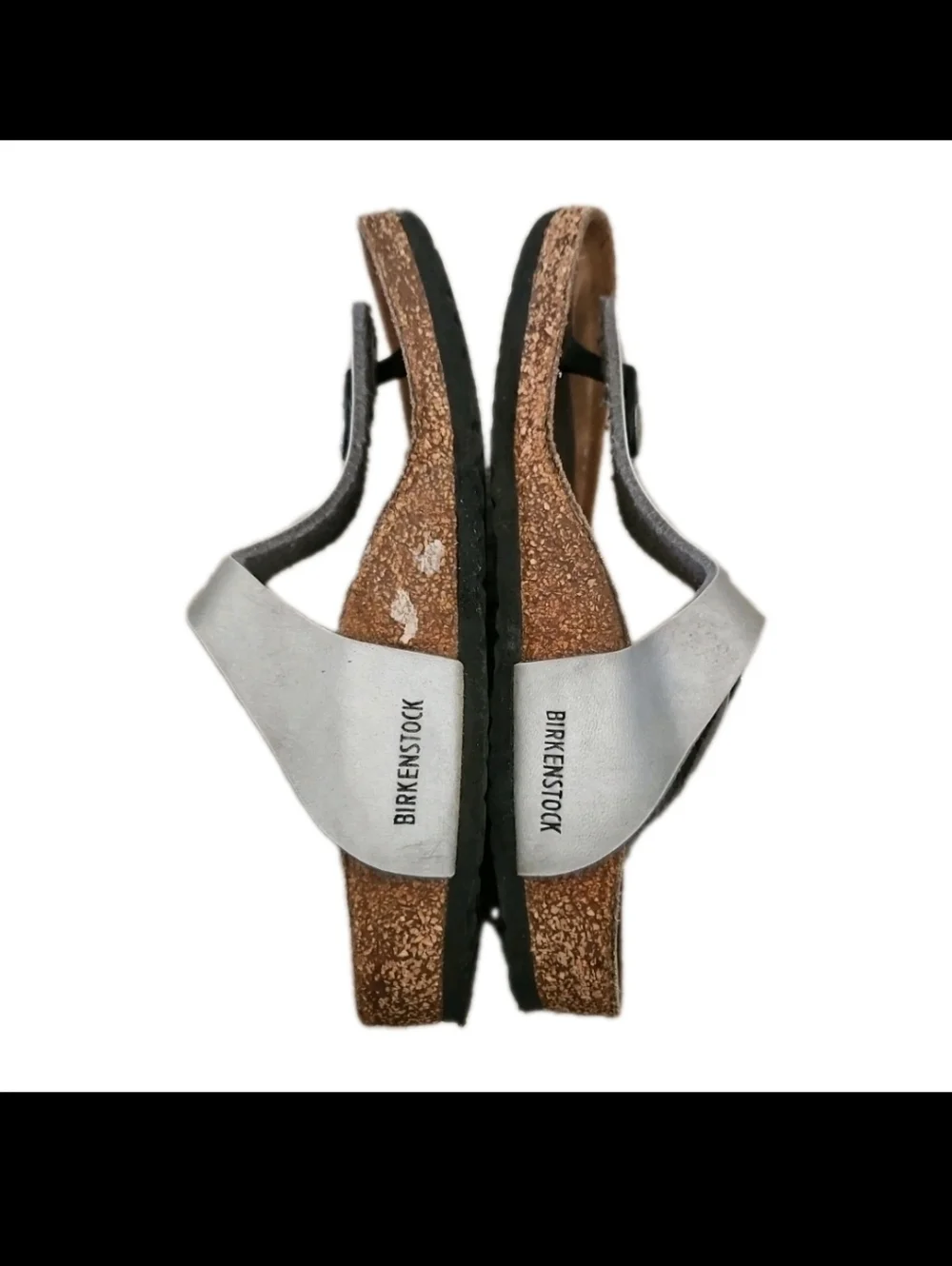 Birkenstock Big Kids Gizeh Birko-Flor Silver Thong Casual Beach Summer Sandal 2